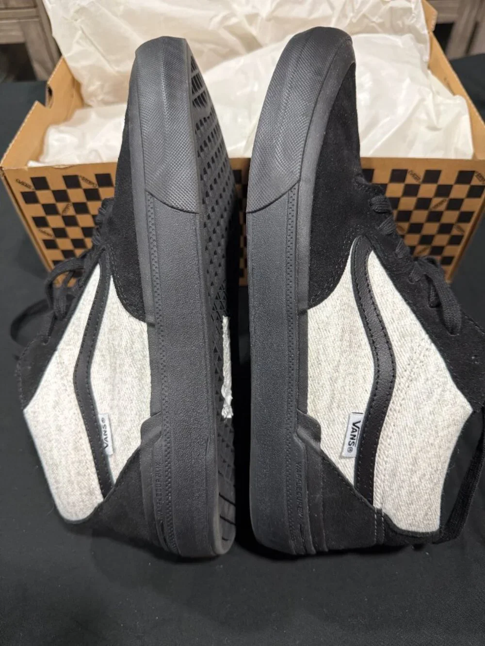Vans BMX Style 114 Fast And Loose Black Men's Size 10.5 VN0A4BXLBLA PopCush Box